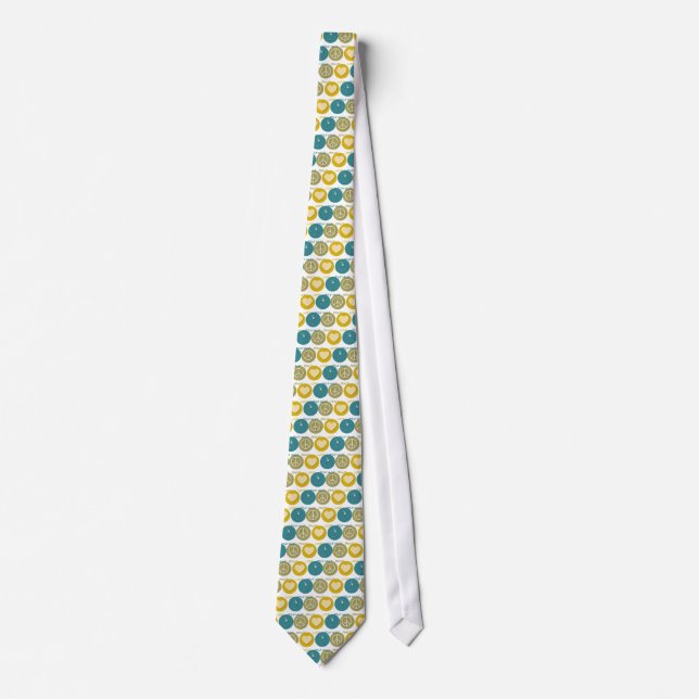 Peace Love Pole Vault Neck Tie (Front)