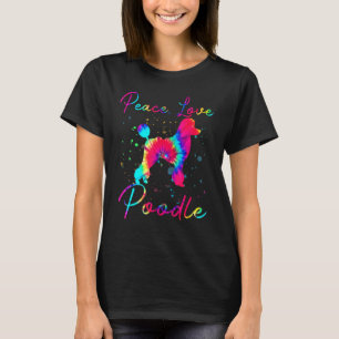Peace Love Poodle Dog T-Shirt