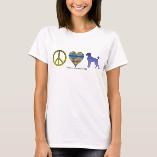 Peace Love Poodle womens t_shirt