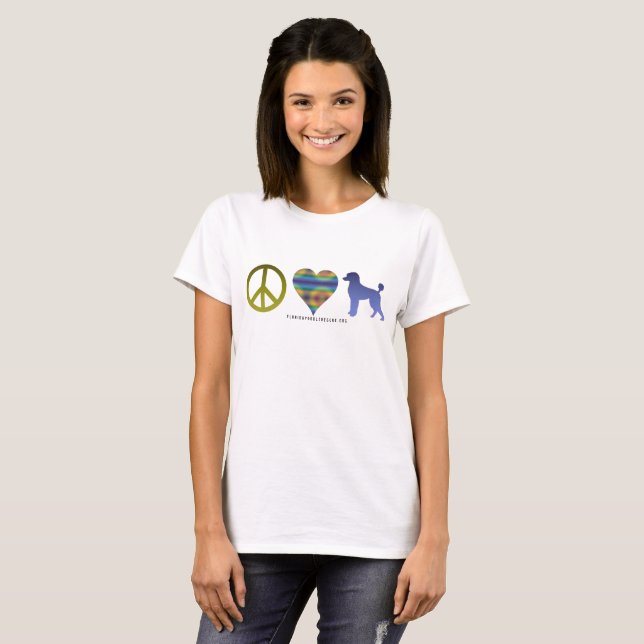 Peace Love Poodle women's t-shirt (Front Full)