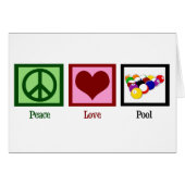 Peace Love Pool | Cool Billiards Card (Front Horizontal)