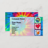 Peace, Love, Popcorn Business Card (Front/Back)