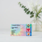 Peace, Love, Popcorn Business Card (Standing Front)