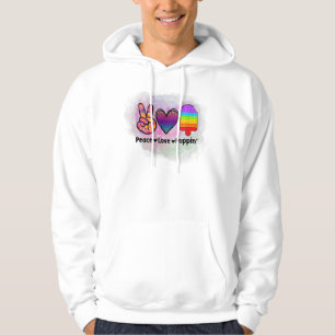 Peace Love Poppin' Tie Dye Push Fidget Toy Hoodie