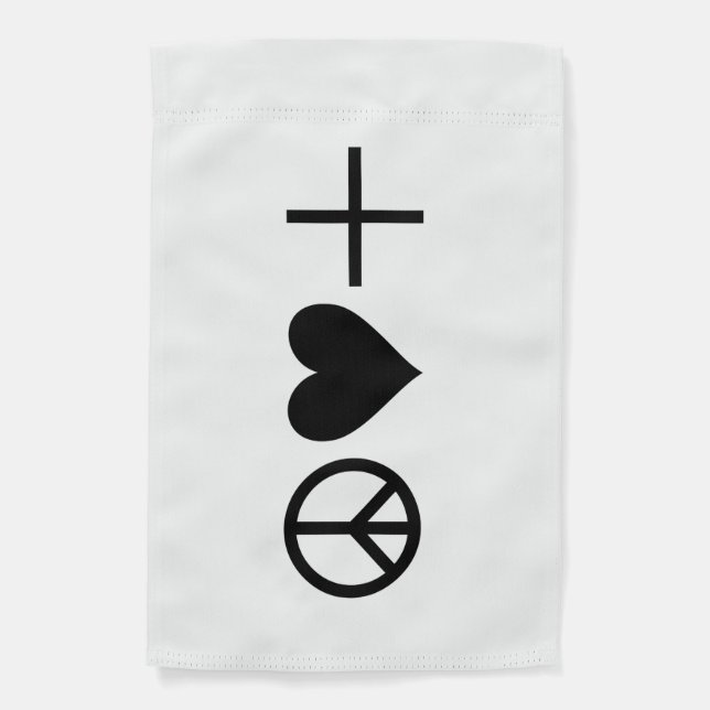 peace love positivity garden flag (Front)