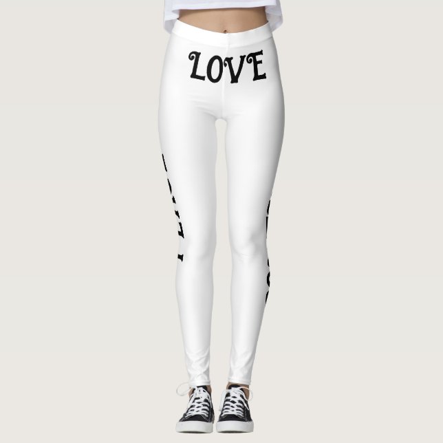 Peace, Love, & Positivity Leggings (Front)