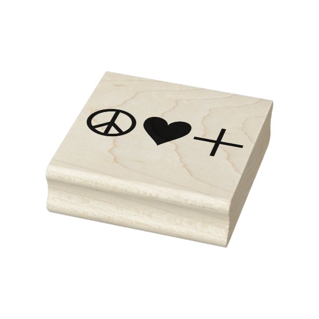 peace love positivity rubber stamp (Stamp)