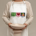 Peace Love Pottery Adult Apron<br><div class="desc">A peace sign,  heart,  and pretty pottery. I love ceramics.</div>
