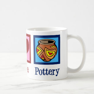 Peace Love Pottery Coffee Mug