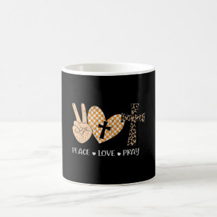 Peace Love Pray Christian Faith Gift For Women Coffee Mug