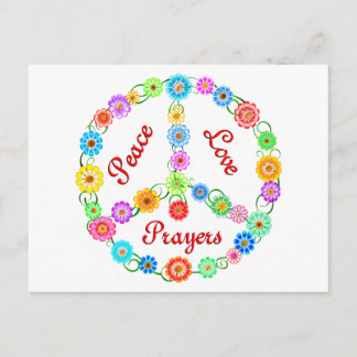 Peace Love Prayers Postcard