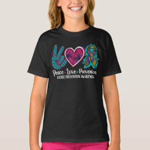 Peace Love Prevention Suicide Prevention Awareness T-Shirt