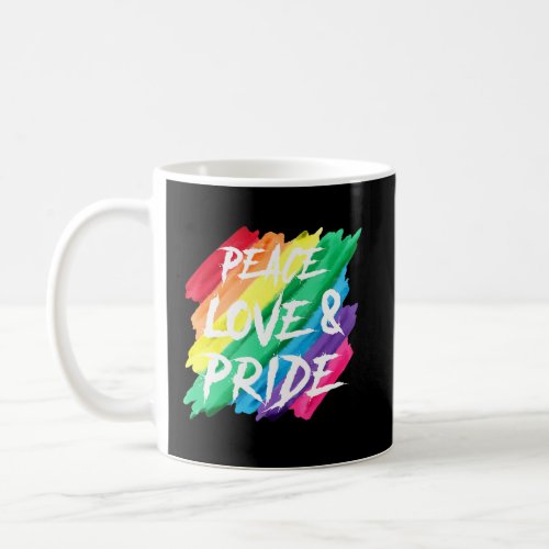 Peace Love Pride Pride Gay Rainbow Lgbt Pride Mont Coffee Mug
