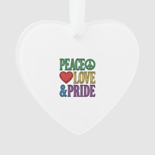 Peace Love Pride Vintage Engraving Vector Design_1 Ornament