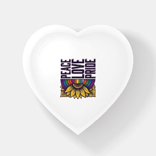 Peace Love Pride Vintage Flower Vector Shirt_1 Paperweight