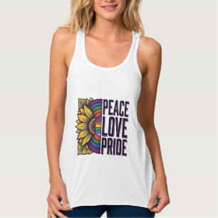 Peace Love Pride Vintage Flower Vector Shirt_1 Tank Top