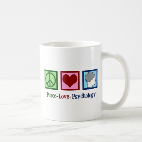 Peace Love Psychology Coffee Mug