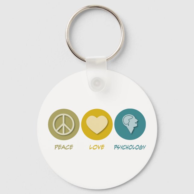 Peace Love Psychology Keychain (Front)