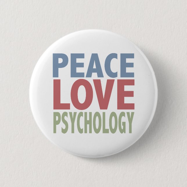 Peace Love Psychology Pinback Button (Front)