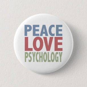 Peace Love Psychology Pinback Button