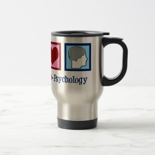 Peace Love Psychology Travel Mug