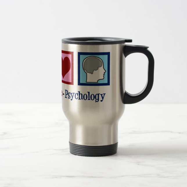 Peace Love Psychology Travel Mug (Right)