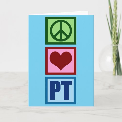 Peace Love PT Physical Therapy Holiday Card