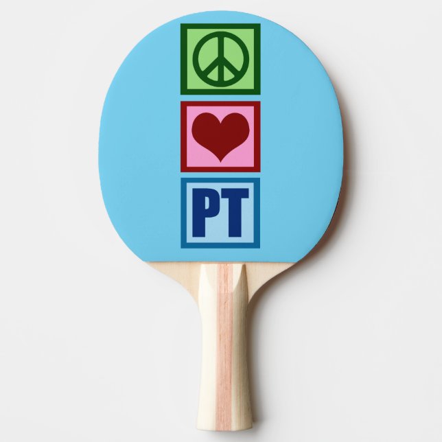 Peace Love PT Physical Therapy Ping-Pong Paddle (Front)