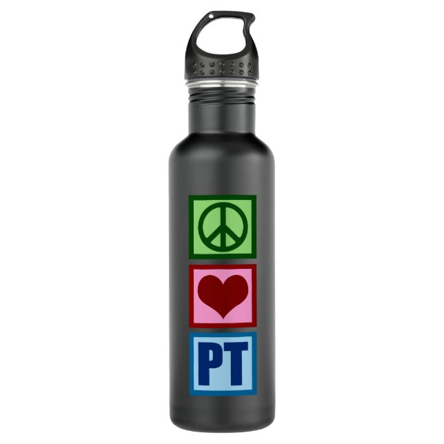 Peace Love PT Water Bottle (Front)