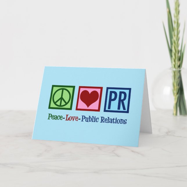 Peace Love Public Relations Holiday Card (Front)