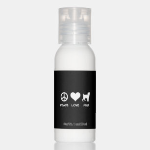 Peace Love Pug Pug Dog Lovers Gift Hand Lotion