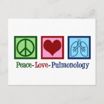 Peace Love Pulmonology Postcard