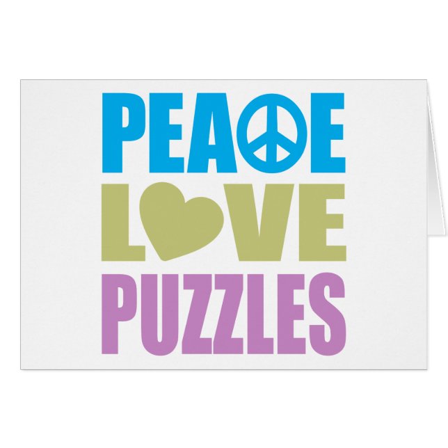 Peace Love Puzzles Cards (Front Horizontal)