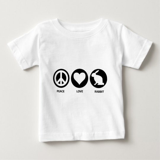 Peace Love Rabbit Baby T-Shirt