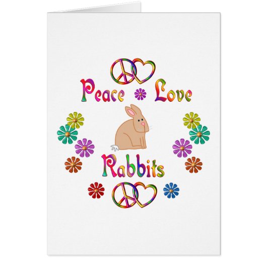 PEACE LOVE RABBITS CARDS (Front)
