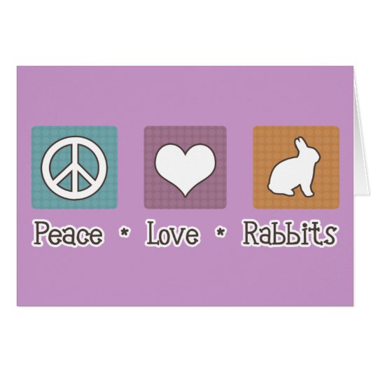 Peace Love Rabbits Cards (Front Horizontal)
