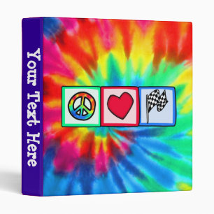 Peace, Love, Racing Binder
