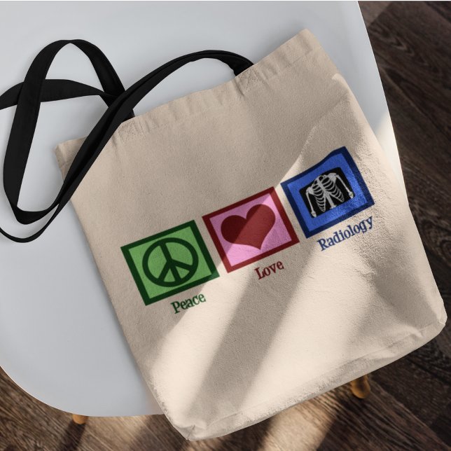 Peace Love Radiology Tote Bag (Creator Uploaded)