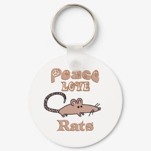 Peace Love Rats Keychain
