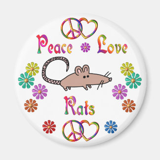 PEACE LOVE RATS MAGNET