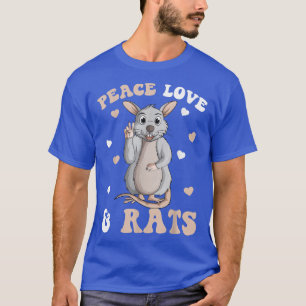 Peace Love Rats Women Kids Girls Rat T-Shirt