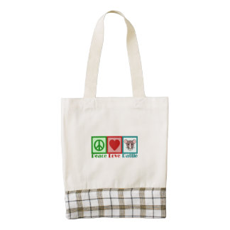 Peace Love Rattie Zazzle HEART Tote Bag