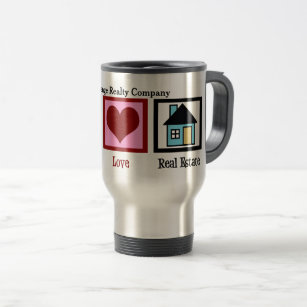 Peace Love Real Estate Custom Realtor Travel Mug