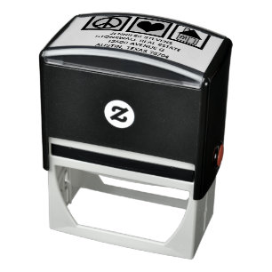 Peace Love Real Estate Cute Realtor Return Address Self-inking Stamp