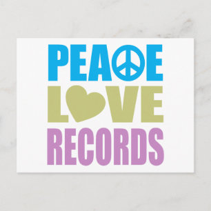 Peace Love Records Postcard