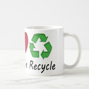 Peace Love Recycle Coffee Mug