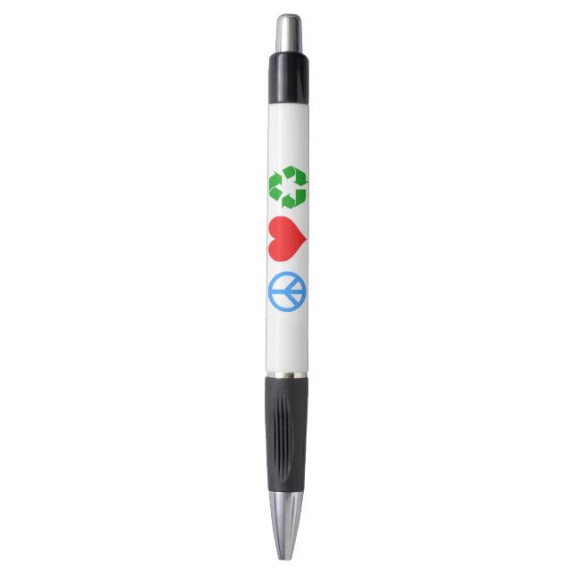Peace Love Recycle Pen (Front Vertical)