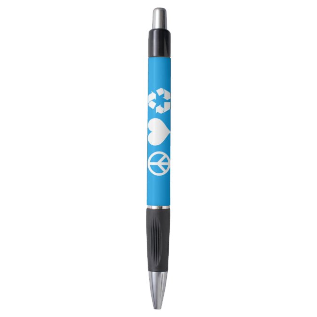 Peace Love Recycle Pen (Front Vertical)