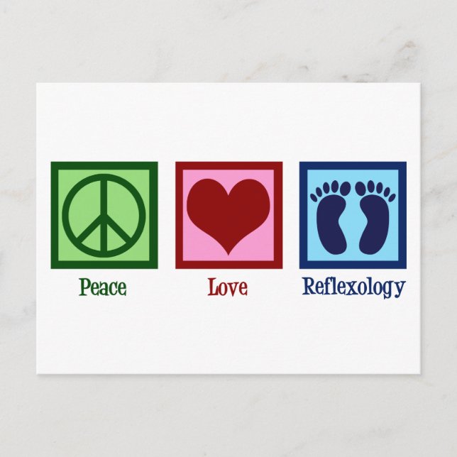 Peace Love Reflexology Postcard (Front)