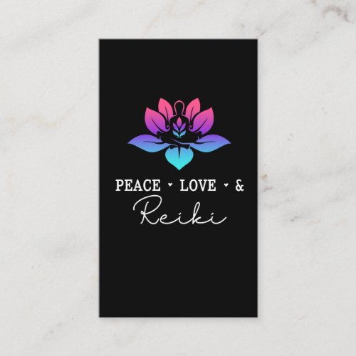 Peace Love Reiki Chakra Spiritual Meditation Business Card